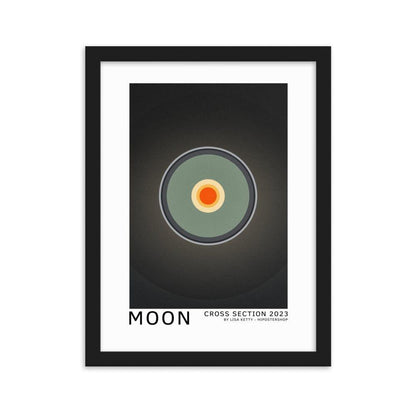 Moon framed matte paper poster