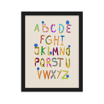 Fun Alphabet Framed Poster - English