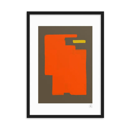 Orange Eats Yellow Framed poster