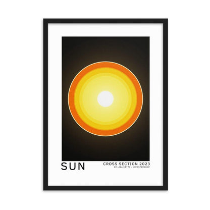 Sun framed matte paper poster