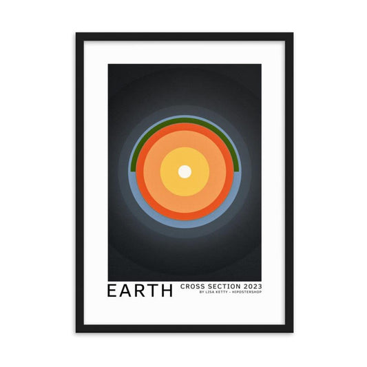 Earth framed matte paper poster