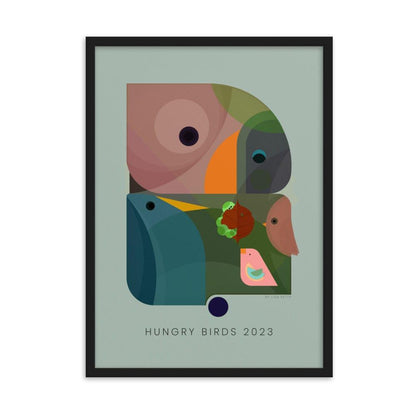 Hungry Birds 2023 Framed poster