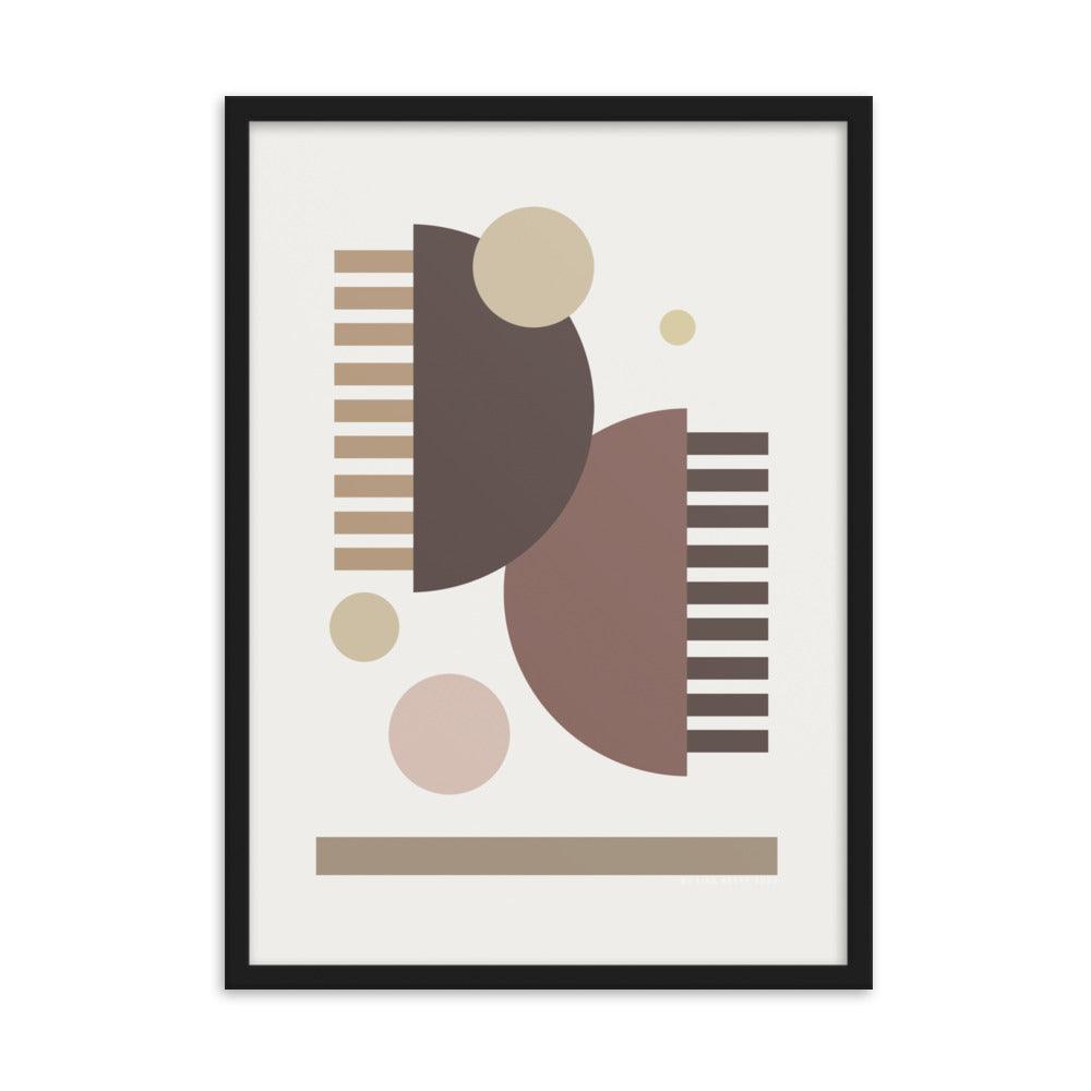 Earth Toned Comb - Framed Poster