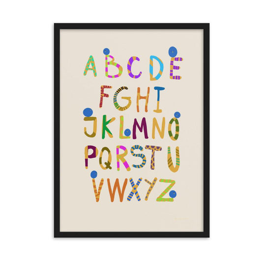 Fun Alphabet Framed Poster - English