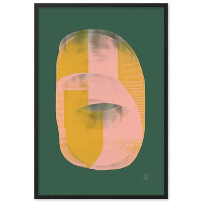 Round shaped framed poster