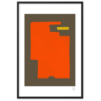 Orange Eats Yellow Framed poster