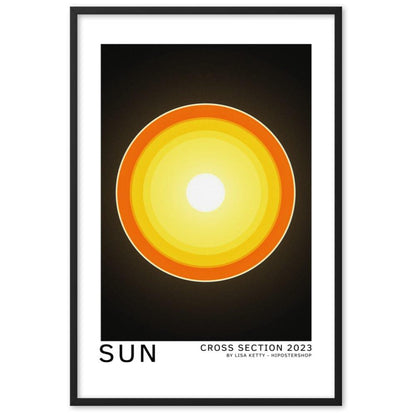 Sun framed matte paper poster