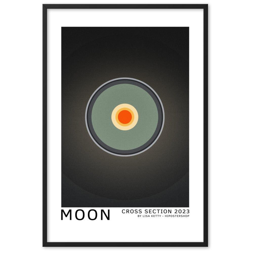 Moon framed matte paper poster
