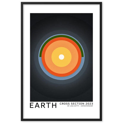 Earth framed matte paper poster