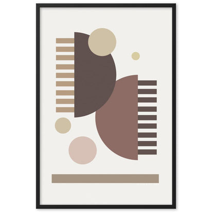 Earth Toned Comb - Framed Poster