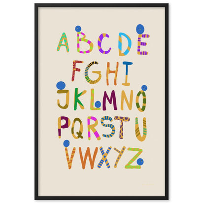 Fun Alphabet Framed Poster - English