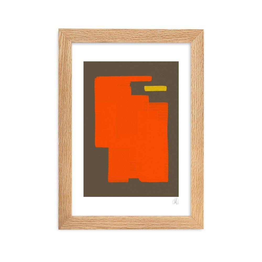 Orange Eats Yellow Framed poster | HiPosterShop