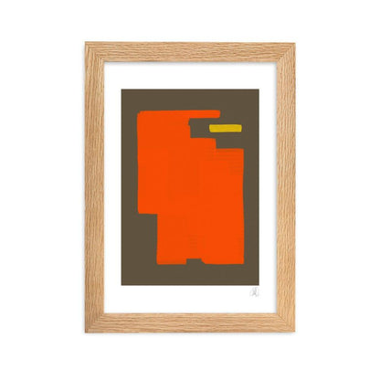 Orange Eats Yellow Framed poster