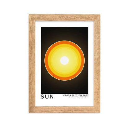 Sun framed matte paper poster