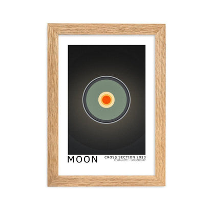 Moon framed matte paper poster