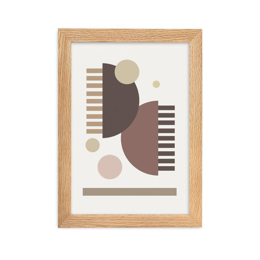 Earth Toned Comb - Framed Poster