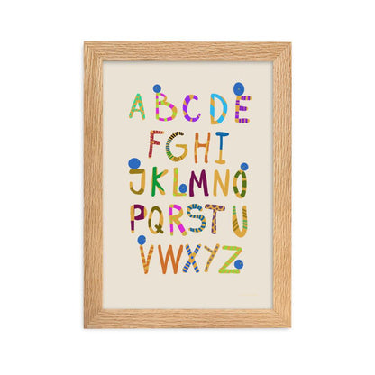 Fun Alphabet Framed Poster - English