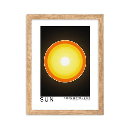 Sun framed matte paper poster