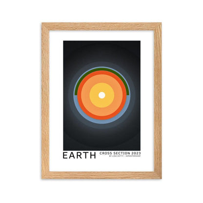 Earth framed matte paper poster