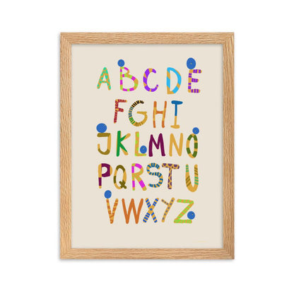 Fun Alphabet Framed Poster - English