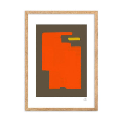 Orange Eats Yellow Framed poster