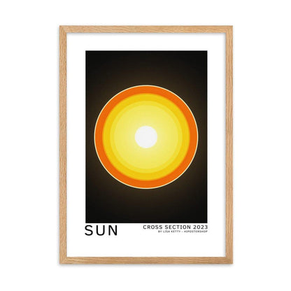 Sun framed matte paper poster