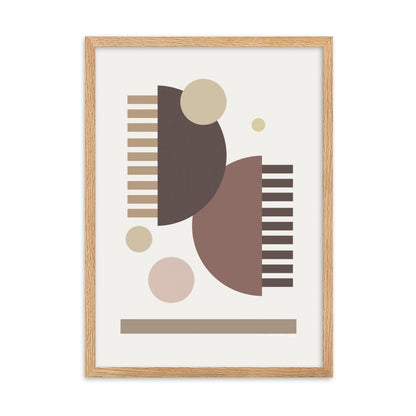 Earth Toned Comb - Framed Poster