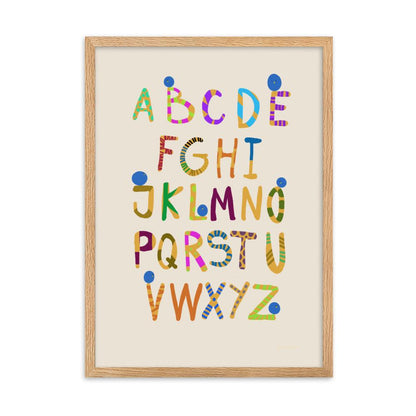 Fun Alphabet Framed Poster - English