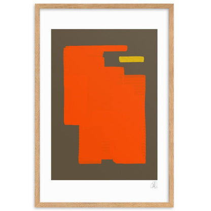 Orange Eats Yellow Framed poster