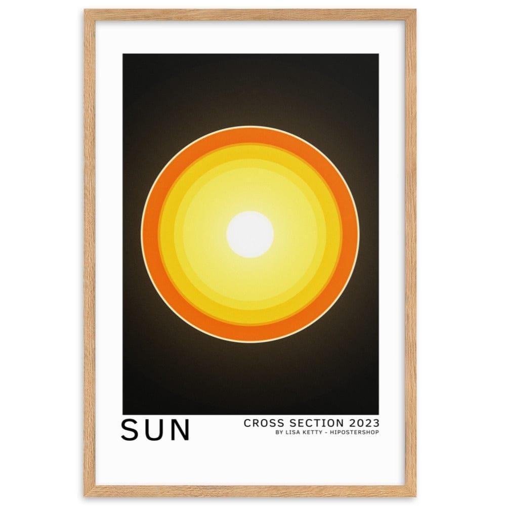 Sun framed matte paper poster