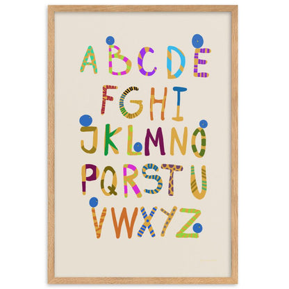 Fun Alphabet Framed Poster - English