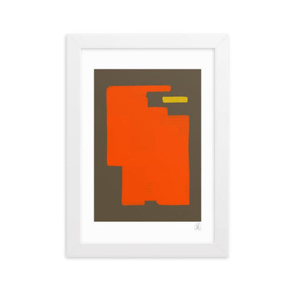 Orange Eats Yellow Framed poster