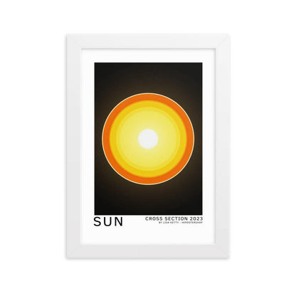 Sun framed matte paper poster