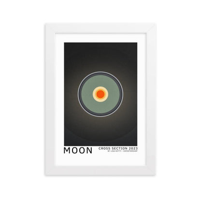 Moon framed matte paper poster