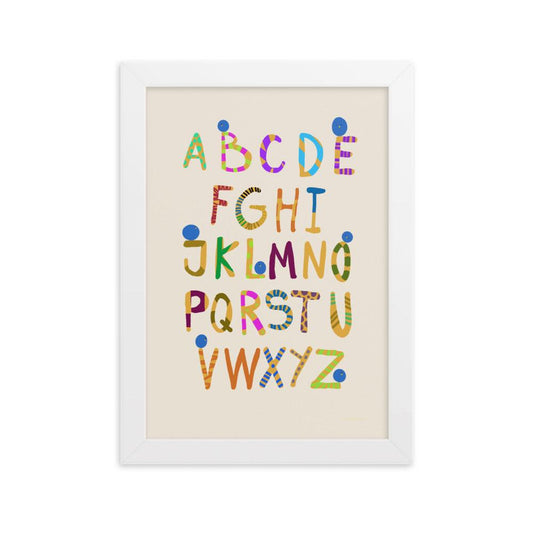 Fun Alphabet Framed Poster - English