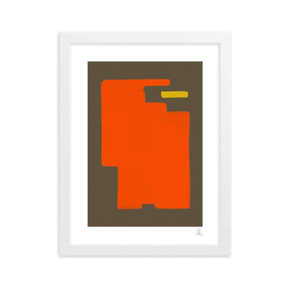 Orange Eats Yellow Framed poster