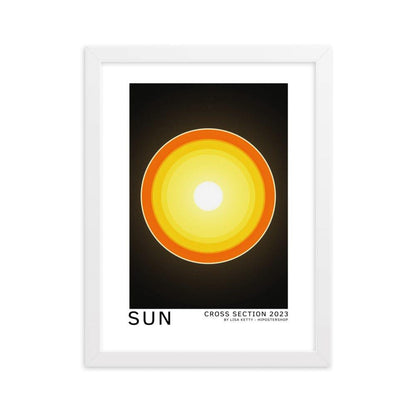 Sun framed matte paper poster