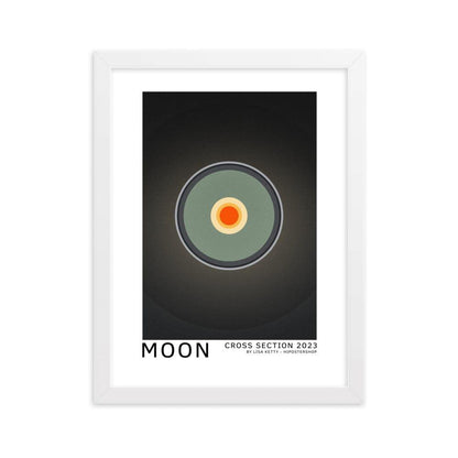 Moon framed matte paper poster