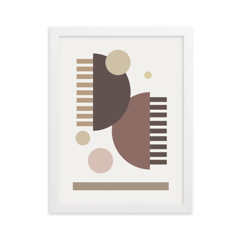 Earth Toned Comb - Framed Poster