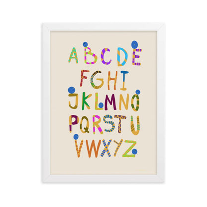 Fun Alphabet Framed Poster - English