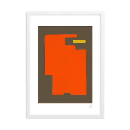 Orange Eats Yellow Framed poster