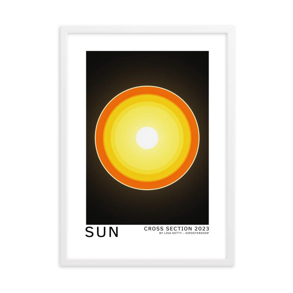 Sun framed matte paper poster