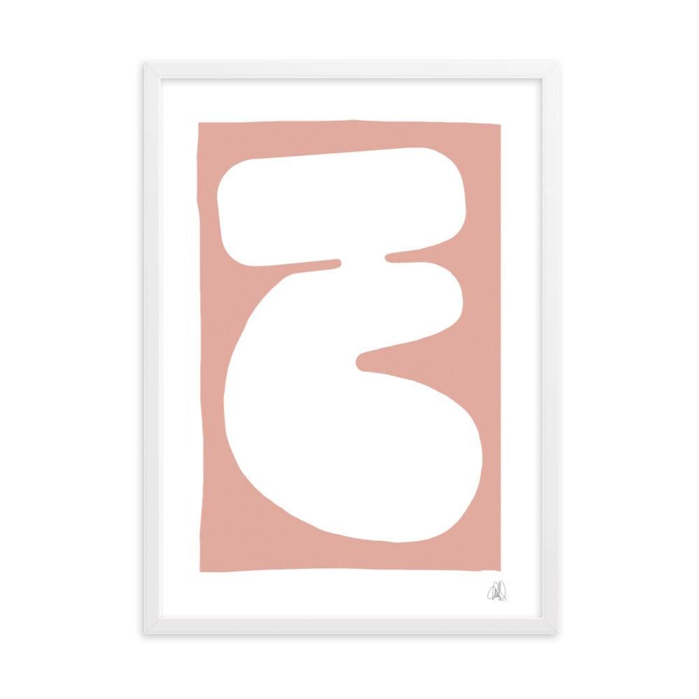 Pink blob framed matte paper poster | HiPosterShop