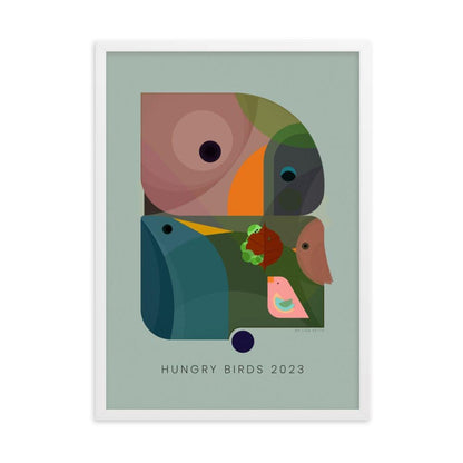 Hungry Birds 2023 Framed poster