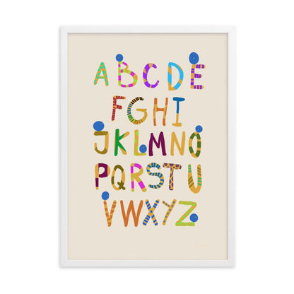 Fun Alphabet Framed Poster - English