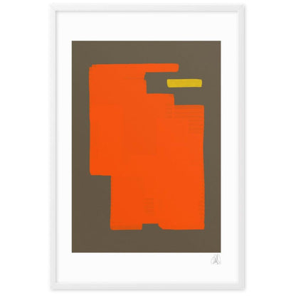 Orange Eats Yellow Framed poster