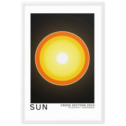 Sun framed matte paper poster