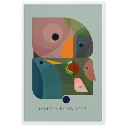 Hungry Birds 2023 Framed poster