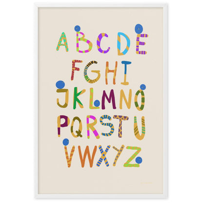 Fun Alphabet Framed Poster - English