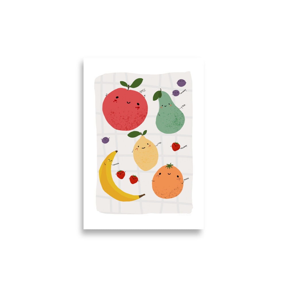 Happy fruit Poster - HiPosterShop